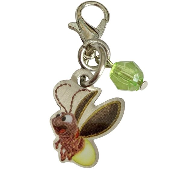 Vintage Disney Blaze Firefly Charm Clip On Zipper Pull Tinker Bell Peter Pan - Picture 2 of 8